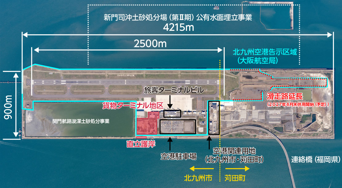 北九州空港島の現況図