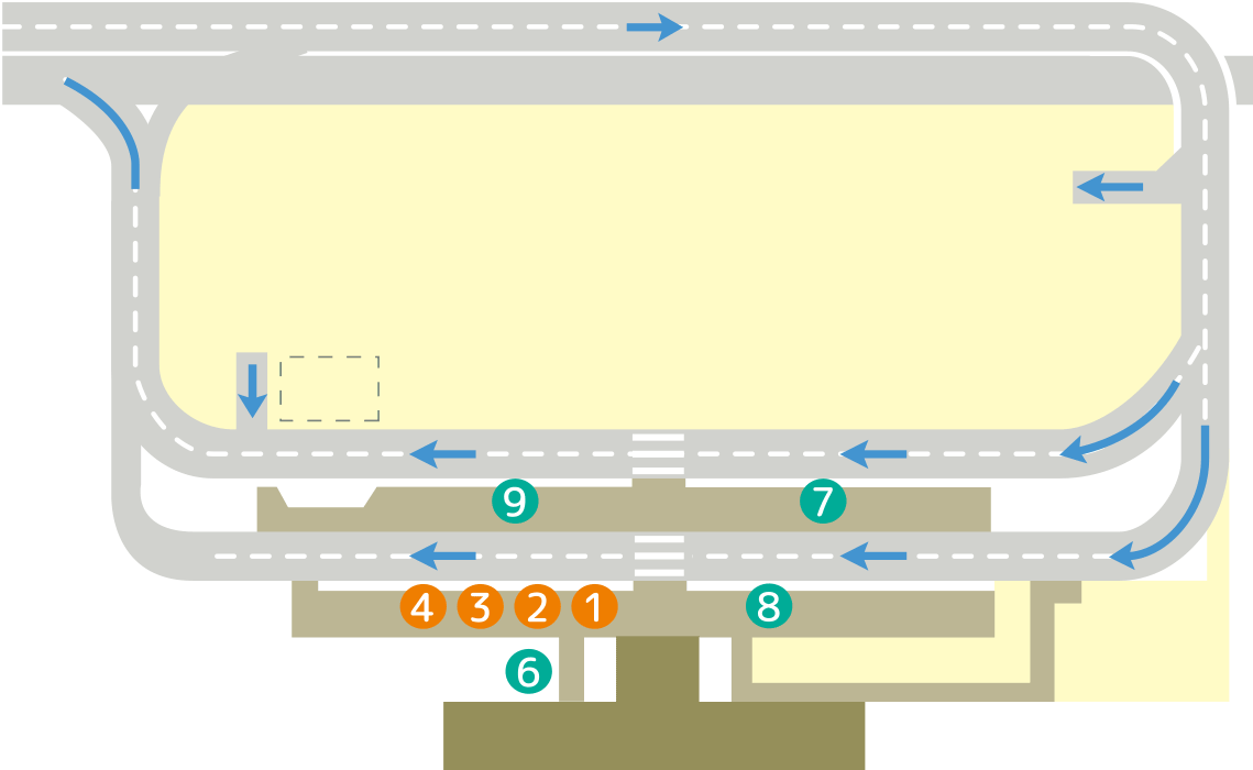 北九州空港屋外施設地図